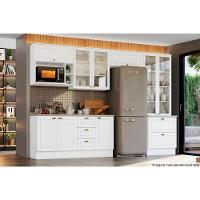 Armário Aéreo Cozinha Modulado  Americana p/ Micro-ondas Branco - Henn - 2