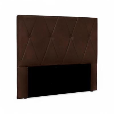 Cabeceira Elisa Cama Box Casal King Estofada em MDF-MDP Suede Marrom Loja Sheep
