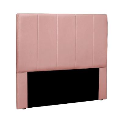 Cabeceira Casal Anya 140cm Estofada Fixação no Box MDF-MDP Veludo Rosa Loja Sheep