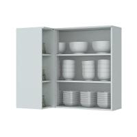 Armário Aéreo Cozinha Modulado  Canto Reto Americana 1 Porta Branco - Henn