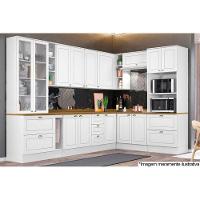 Armário Aéreo Cozinha Modulado  Canto Reto Americana c/ 1 Porta Branco - Henn - 2