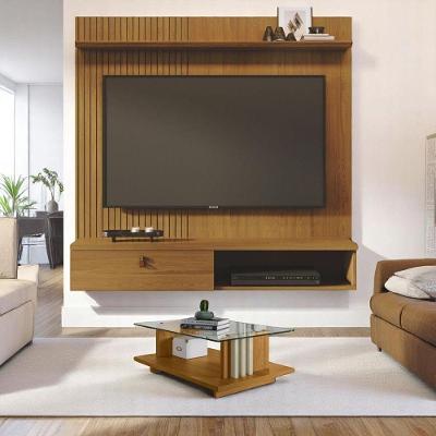 Conjunto Íris Bancada com Mesa de Centro MDP Cumaru-opala Madetec Móveis