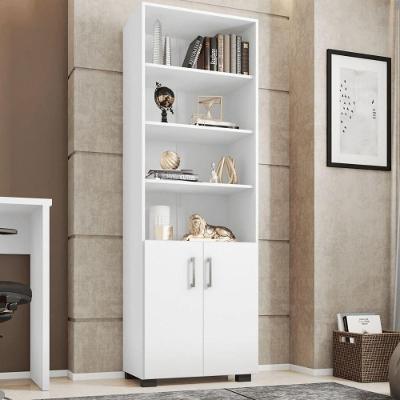 Estante Livreiro Sevilha 5 Prateleiras com 2 Portas Branco Marca Sevilha