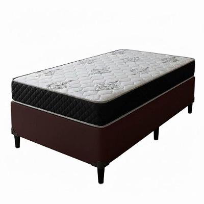 Cama Box Solteiro Supreme Itaflex com Espuma D33 Marrom Gazin Colchões