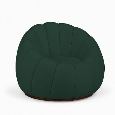 Poltrona Decorativa Nuvem Fixa em Veludo Confortável Verde Escuro Loja Sheep
