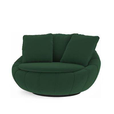 Poltrona Decorativa Giratória Glória em Veludo Verde com Almofadas Loja Sheep