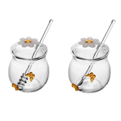 Kit Açucareiro e Meleira Sun Garden em Vidro Borossilicato para Mesa Transparente Wolff