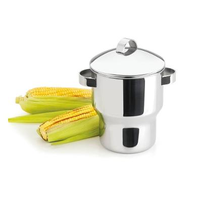 Cuscuzeira em Inox 1,3L para Cuscuz Aço Inox com Alças Laterais e Tampa Prata Forma Utilidades