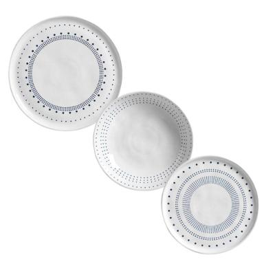 Jogo de Pratos Bio Astral 18 Peças Cerâmica Stoneware para Mesa Posta Branco Porto Brasil