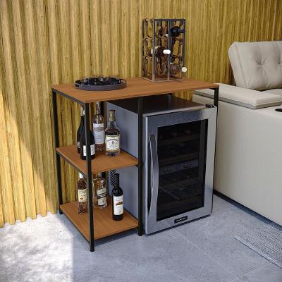 Adega Cervejeira Industrial LI044 2 Prateleiras Metal e MDP 90,5cm Canela-preto Fosco Kappesberg