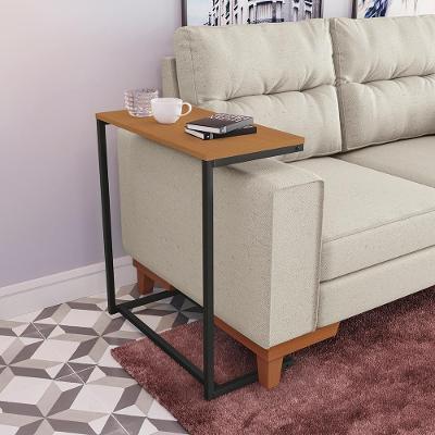 Mesa de Apoio Linha Industrial MDP com Estrutura em Aço Canela-preto Fosco Kappesberg
