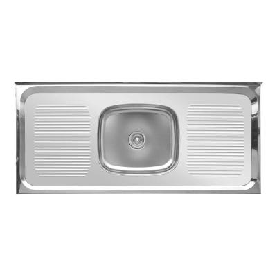 Pia de Cozinha Cr25351 Retangular de Apoio Aço Inox com Válvula 120x52,5cm Inox Multimóveis