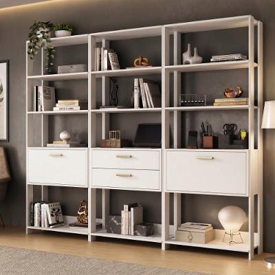 Estante de Escritório Modulada Texas MP6060 2 Portas 2 Gavetas MDF MDP Branco Multimóveis