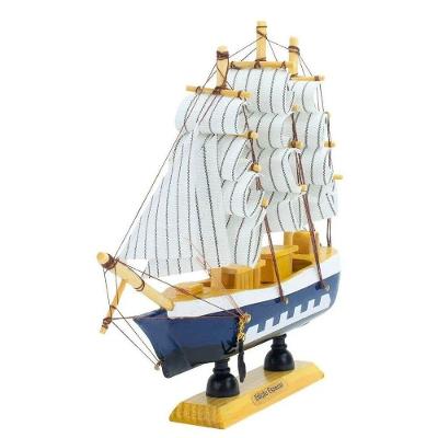 Miniatura Barco Navio De Madeira Veleiro Decorativo ? 29cm