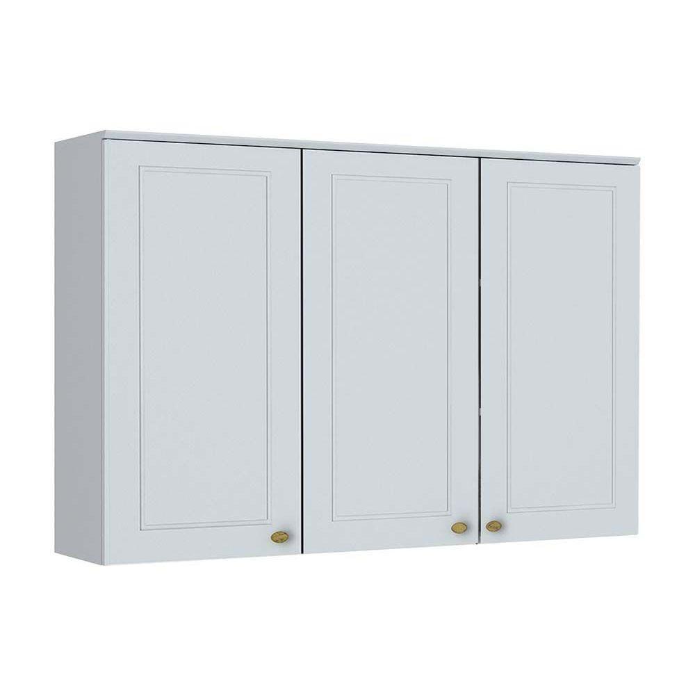 Armário Aéreo p/ Cozinha Americana 3 Portas 120cm Branco - Henn - 1