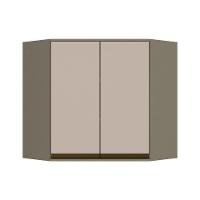 Armário Aéreo p/ Cozinha Canto Oblíquo Connect c/ 2 Portas 83cm Duna/Cristal - Henn - 1