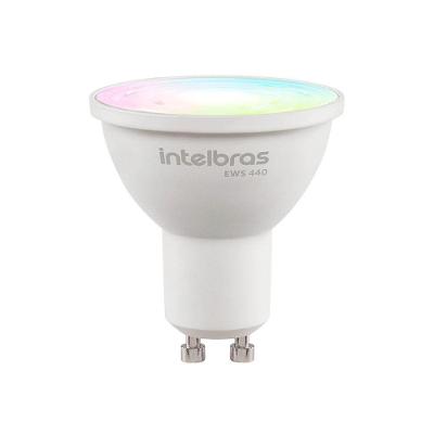 Lâmpada LED Spot Inteligente Wi-Fi EWS 440 350 LM RGB Dimerizável Via Aplicativo Intelbras