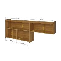 Armário Aéreo Cozinha Modulado  Princesa c/ 2 Portas Freijo/Off White - Nesher - 2