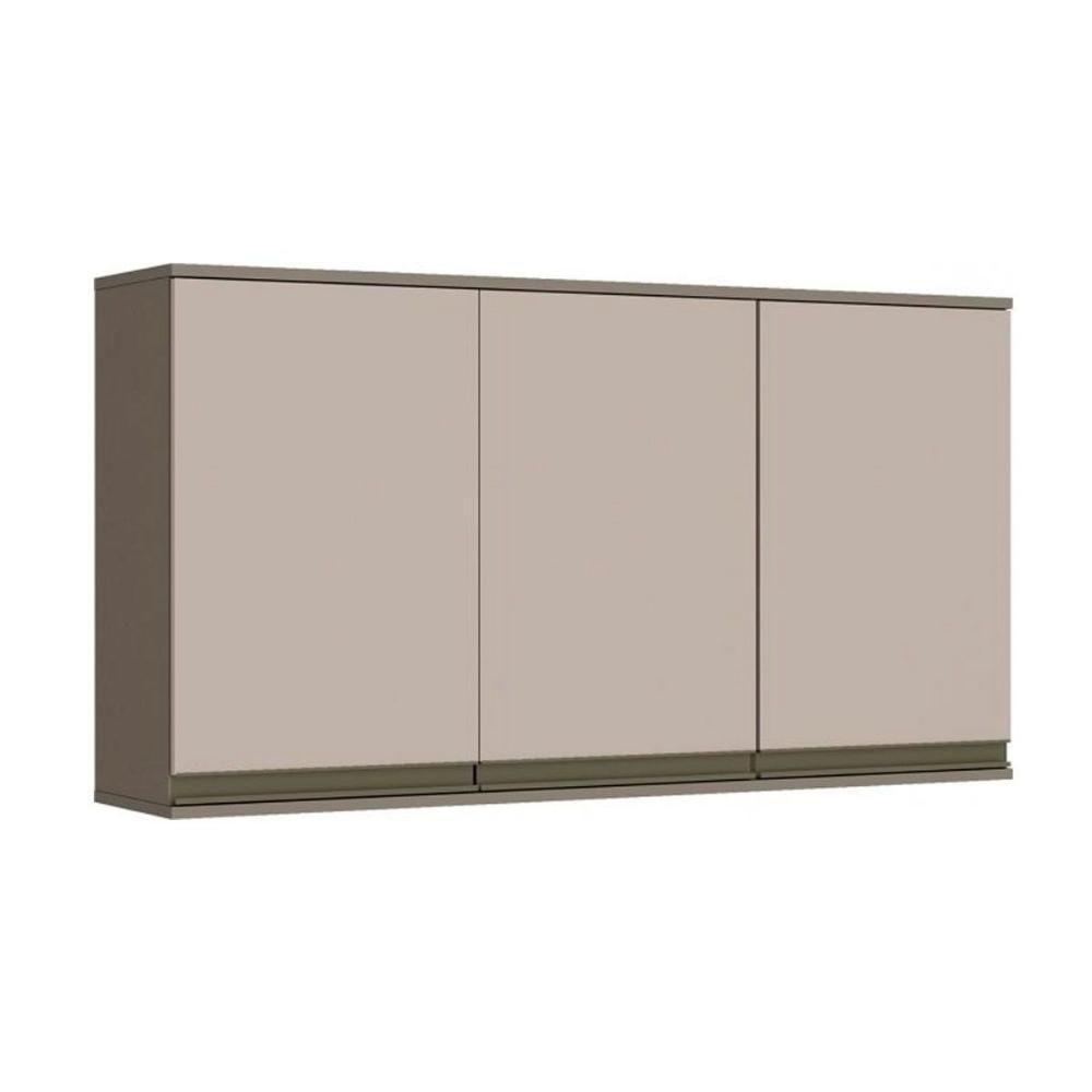 Armário Aéreo p/ Cozinha Connect c/ 3 Portas 120cm Duna/Cristal - Henn - 1