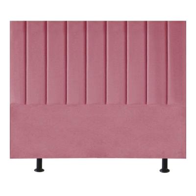 Cabeceira Estofada Cama Casal Queen Size 160 Cm Taís Suede rosa