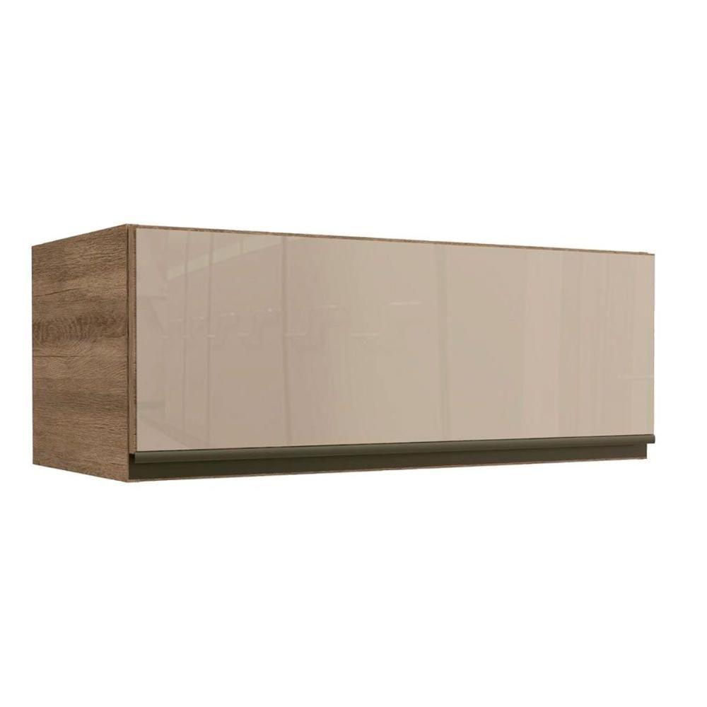 Armário Aéreo p/ Cozinha Maxxi G770 1 Porta Basculante c/ Vidro 80cm Nogal - Kappesberg - 1