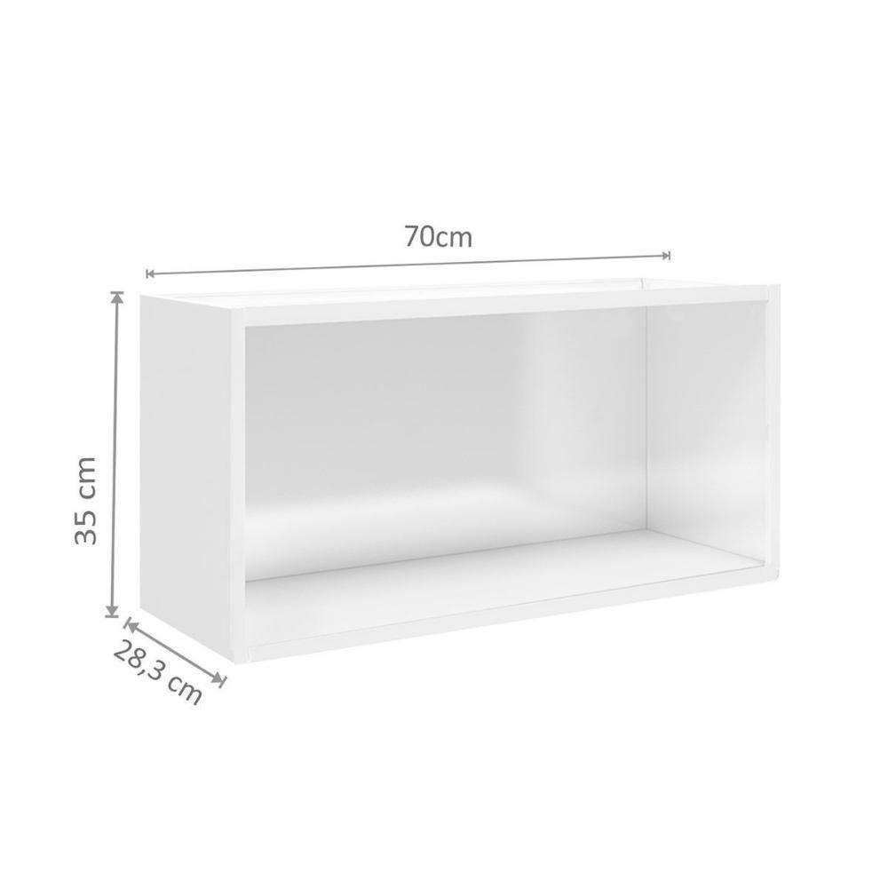Armário Aéreo p/ Cozinha Múltipla 6000 2 Portas 70cm Branco - Bertolini - 4