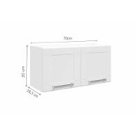 Armário Aéreo p/ Cozinha Múltipla 6000 2 Portas 70cm Branco - Bertolini - 5