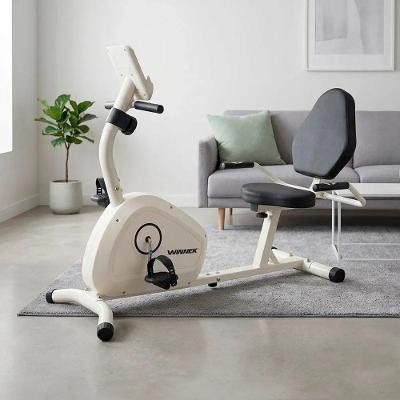 Bicicleta Ergométrica Horizontal Magnética Horizon WNNK11078 Branca 8 Níveis Até 120kg