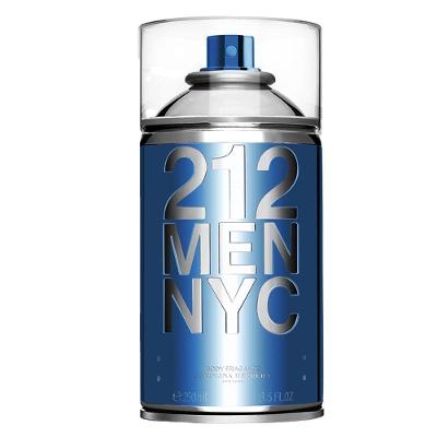 Body Spray 212 Men Masculino Deo Corporal Amadeirado 250ML Carolina Herrera