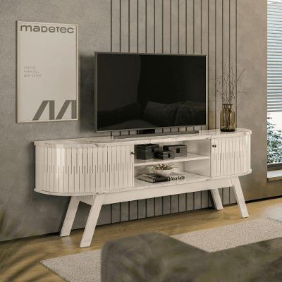 Bancada para Tv Valencia 75 Polegadas 183cm Mdp Calacata-off-white Madetec Móveis