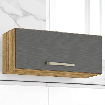 Armário Suspenso de Cozinha Lapis 1 Porta MDP 15mm 70cm Freijó Gris Kit's Paraná