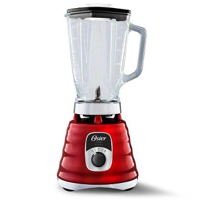 Liquidificador Oster BLST4126R New Osterizer 700W 1,25L Vidro 3 Velocidades Vermelho 110V