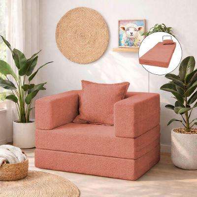 Poltrona Cama Modular Mold Boucle Confortável Terracota Loja Sheep