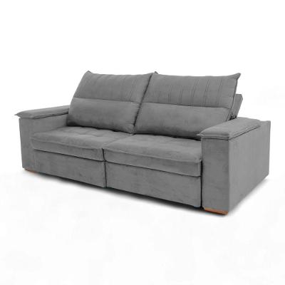 Sofá California 2 Lugares Retrátil e Reclinável 230cm Cinza Sheep