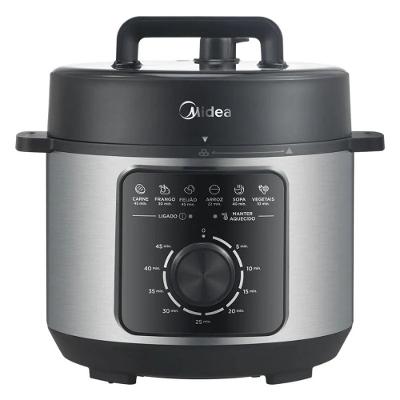 Panela de Pressão Elétrica Midea 4L Preta e Inox com Função 4 em 1 110V