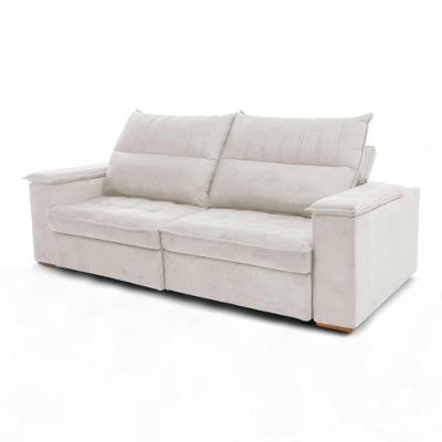 Sofá California 2 Lugares Retrátil e Reclinável 250cm Creme Sheep