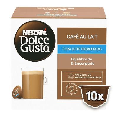 Cápsulas de Café Au Lait Desnatado Nescafé Dolce Gusto Caixa com 10 Unidades