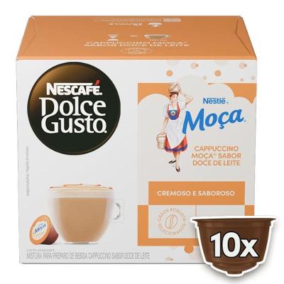 Cápsulas de Café Cappuccino Moça Doce de Leite Nescafé Dolce Gusto Caixa 10 Unidades