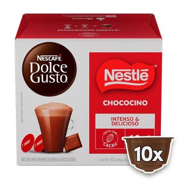 Cápsulas de Bebida Chococino Nescafé Nestlé Caixa com 10 Unidades Dolce Gusto