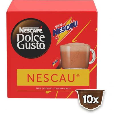 Cápsulas de Bebida Achocolatada Nescafé Dolce Gusto Nescau Caixa 10 Unidades