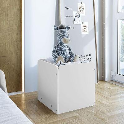 Baú Organizador Infantil Design Clean Mdf 37cm Branco Infantile Móveis para Quarto de Bebê