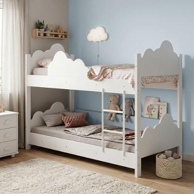 Beliche Infantil Marina com 2 Colchões 154cm Branco Infantile Móveis