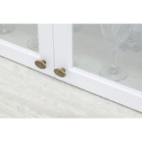 Cristaleira De Cozinha Americana C/ 2 Portas (2 C/vidro) C/ 2 Gavetas 71,5cm Branco - Henn - 6