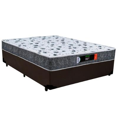 Cama Box Casal 138x188x60 Resistente Pró D28 Ortopédica Espuma Preto Cinza Colchões