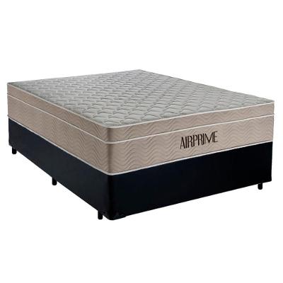 Cama Box Casal Airprime 138x188cm com Colchão Molas Ensacadas Sintético Marrom Cremil