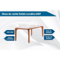 Mesa de Sala Jantar Londrina + Tampo Madeirado Reto 120x80cm Grafite/Imbuia - Rufato - 5