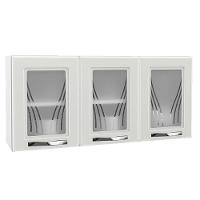 Armário Aéreo Cozinha Modulado  Star New 3 Portas c/Vidro Branco - Telasul - 1