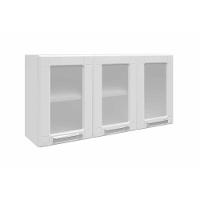 Armário Aéreo Cozinha Modulado  Múltipla 6010 3 Portas c/Vidro Branco - Bertolini - 1