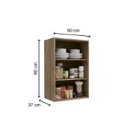 Armário Aéreo Cozinha Modulado  Maxxi G762 1 Porta Nogal - Kappesberg