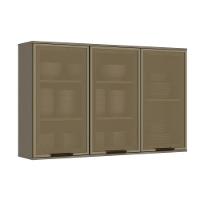 Armário Aéreo Cozinha Modulado  Connect c/ 3 Portas de Vidro Duna - Henn - 1